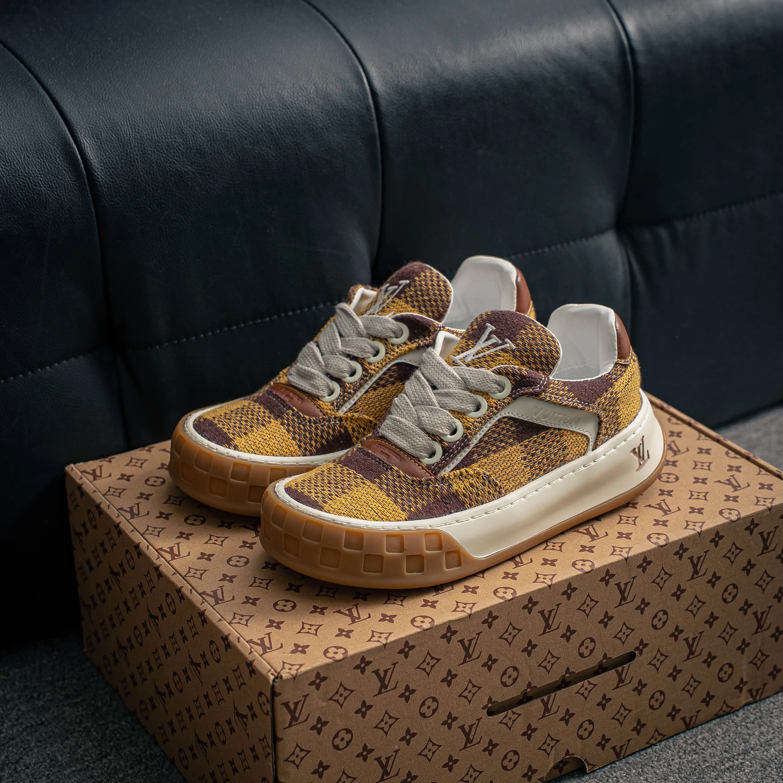 【YS 】 Premium -- LOUIS VUITTON Tilted Series｜2026 LV Tilted Low Sneakers Series Low-Top Retro
